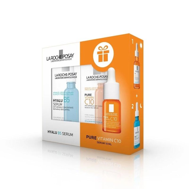 La Roche-Posay Hyalu B5 Serum 30Ml + Pure Vitamin C10 Serum 10Ml Gratis
