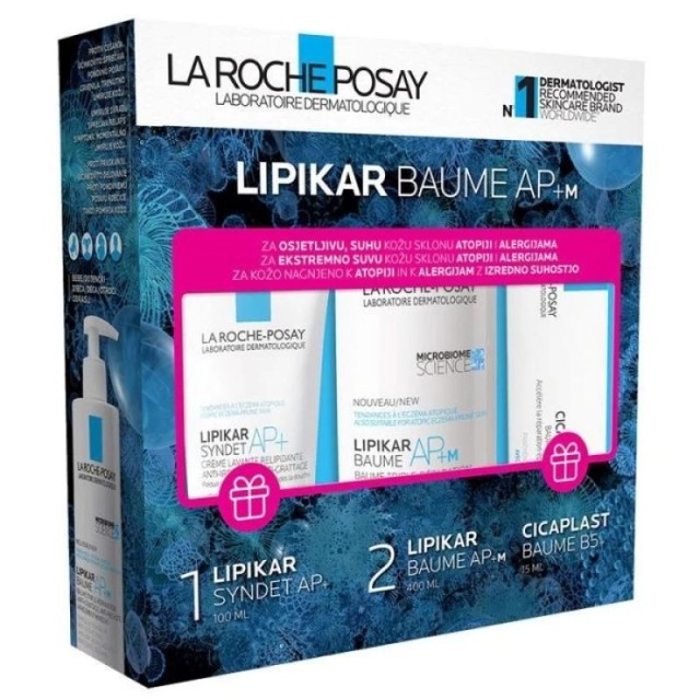 La Roche-Posay Lipikar Syndet Ap 100Ml+Lipikar Baume Ap+M 400Ml+Cicaplast Baume B5 15Ml