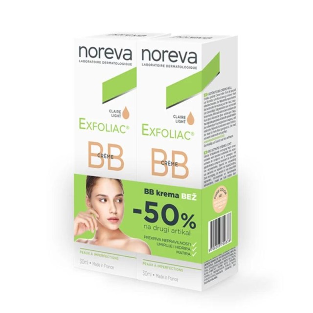 Noreva Exfoliac Bb Krema 1 + 50% Na Drugu Kremu Bež