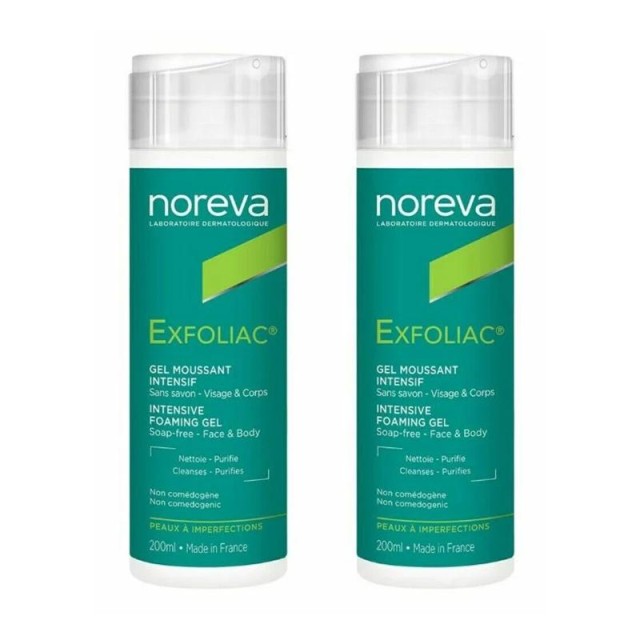 Noreva Exfoliac Penasti Gel Sa Aha Kiselinama 200Ml Promo 1+1