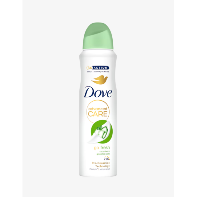 Dove Cucumber & Green Tea Advanced Care Dezodorans U Spreju 150 Ml Dove Cucumber & Green Tea Advanced Care Dezodorans U Spreju 150 Ml