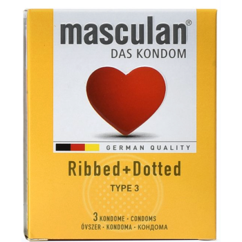 MASCULAN REBRASTI I TAČKASTI 3 KONDOMA