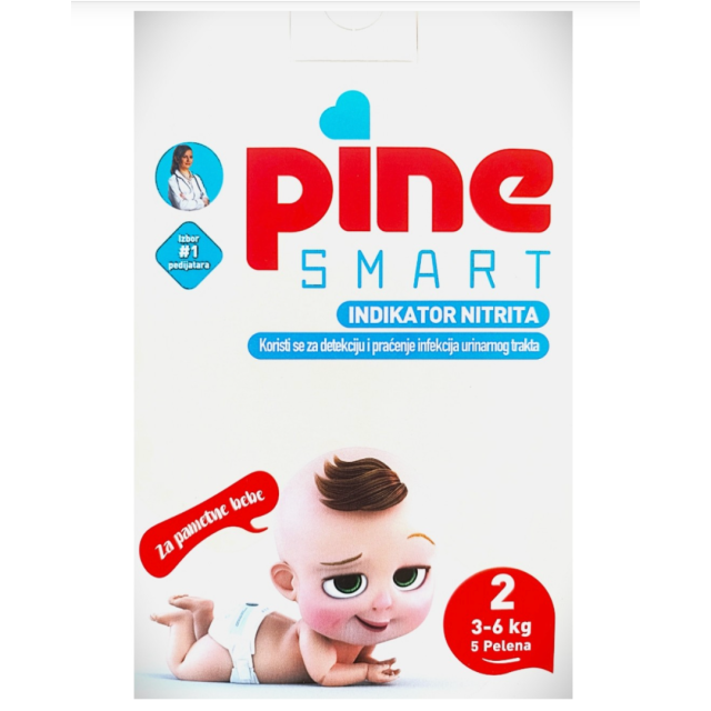 Pine Smart Pelene Za Detekciju Urinarnih Infekcija 3–6 Kg 5 Komada Pine Smart Pelene Za Detekciju Urinarnih Infekcija 3–6 Kg 5 Komada