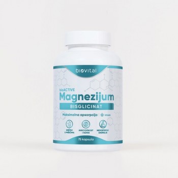 BIOVITAL BIOACTIVE MAGNEZIJUM BISGLICINAT 75 KAPSULA BIOVITAL BIOACTIVE MAGNEZIJUM BISGLICINAT 75 KAPSULA