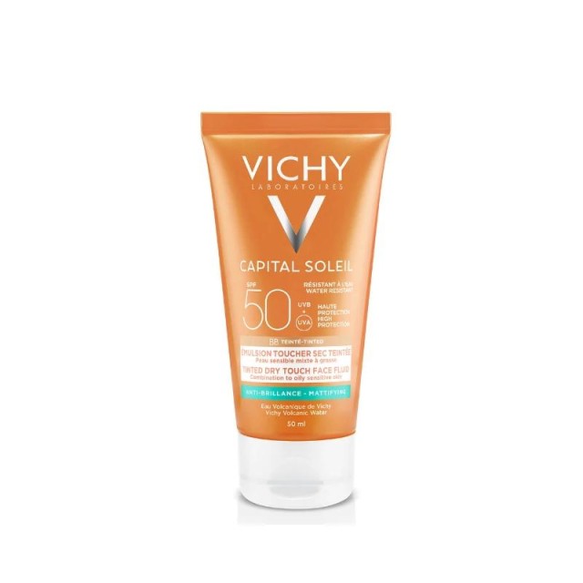 Vichy Captal Soleil Dry Touch Bb Tonirani Fluid Za Lice Spf 50+ 50Ml