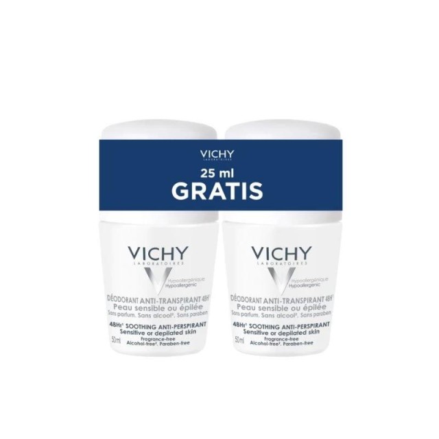 Vichy Roll-On Dezodorans Za Regulaciju Znojenja Do 48 H Za Osetljivu I Depiliranu Kožu 2X 50Ml Vichy Roll-On Dezodorans Za Regulaciju Znojenja Do 48 H Za Osetljivu I Depiliranu Kožu 2X 50Ml