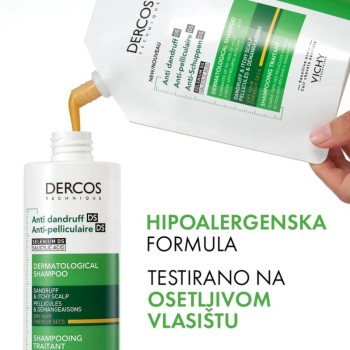 Vichy Dercos Šampon protiv peruti DS za suvu kosu refill 390 ml