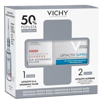 Vichy Liftactiv Supreme H.A.Epidermic Filler 30 ml+Liftactiv Supreme krema za normalnu do mešovitu kožu 50 ml