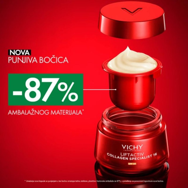 Vichy Liftactiv Collagen Specialist 16 Spf50 Dnevna Krema Dopuna 50 Ml Vichy Liftactiv Collagen Specialist 16 Spf50 Dnevna Krema Dopuna 50 Ml