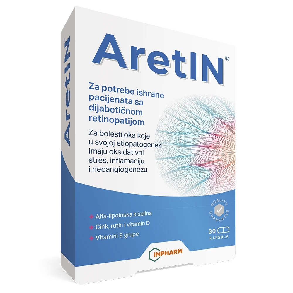 AretIN,  za oči, 30 kapsula