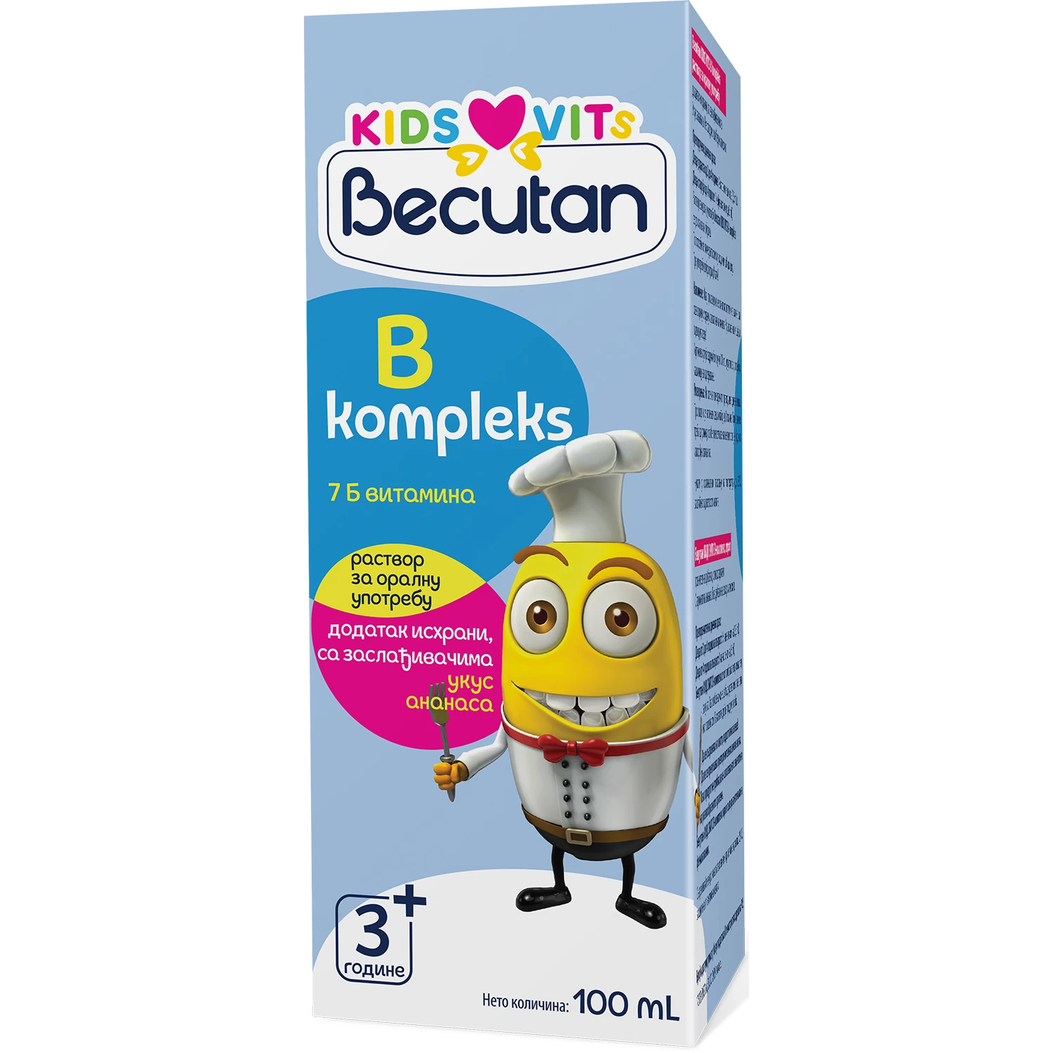 Becutan Kids Vits B kompleks rastvor 100 ml