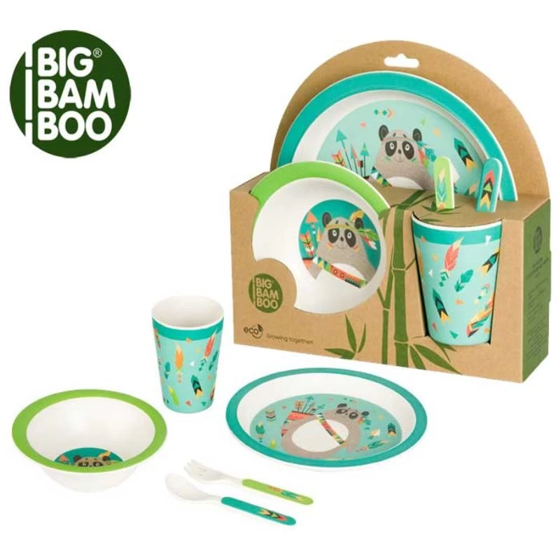 Bigbamboo set za jelo panda i indijanac bb307