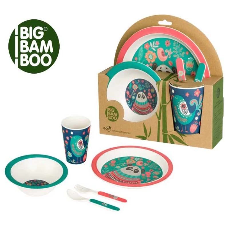 Bigbamboo set za jelo panda i pticica bb308