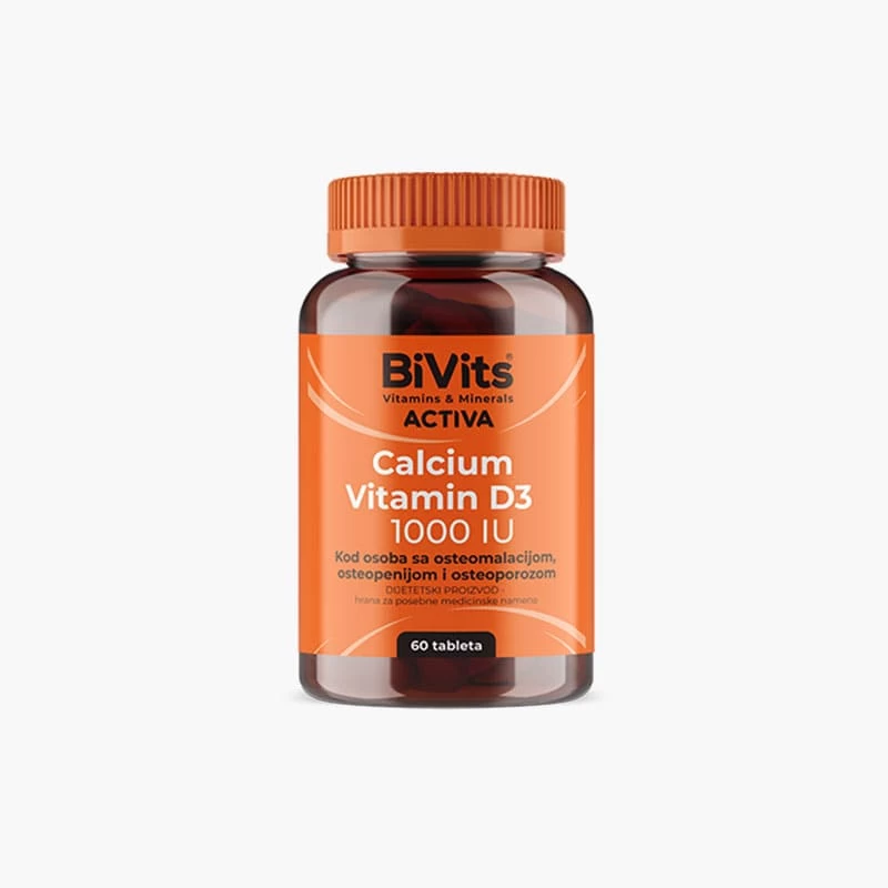 BIVITS ACTIVA CALCIUM VITAMIN D3 1000 IU