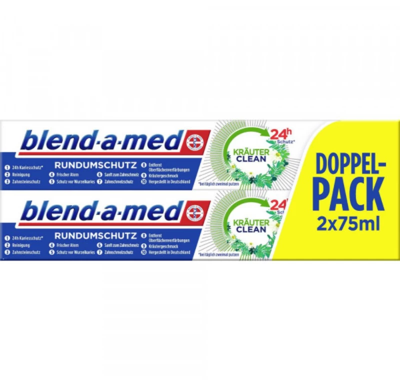 BLEND-A-MED PASTA ZA ZUBE HERBAL CLEAN 2X75ML ONLY