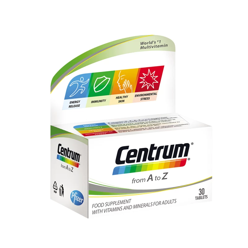 CENTRUM A-Z LUTEIN TBL 30X, kompleks vitamina i minerala