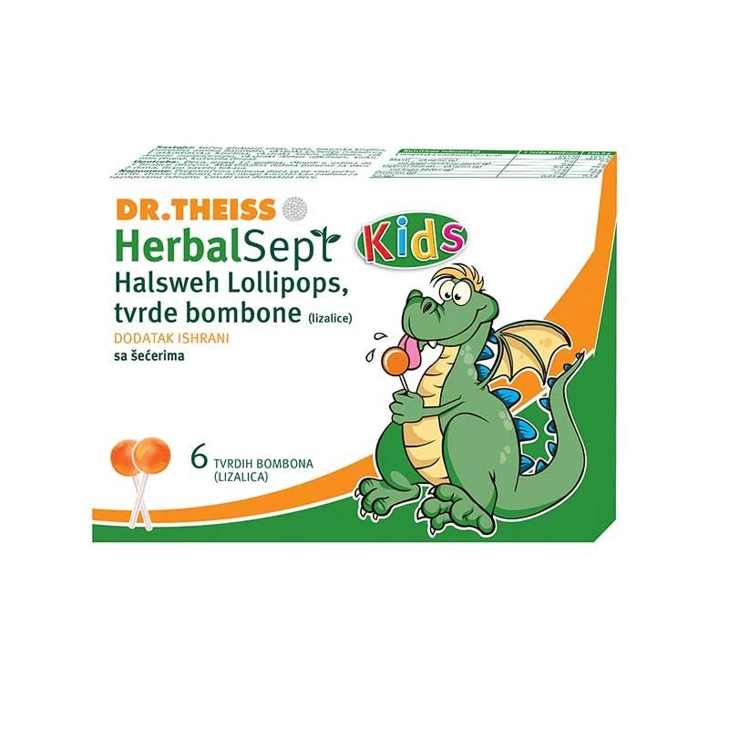 DR.THEISS HERBALSEPT KIDS LIZALICA PROTIV BOLOVA U GRLU 6X