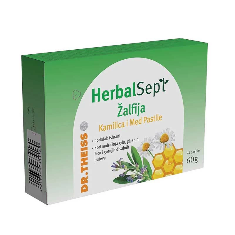 DR.THEISS HERBALSEPT PASTILE ZALFIJA/KAMILICA/MED 24X