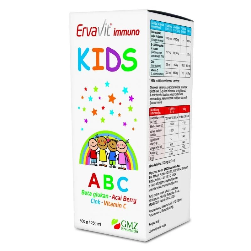 Ervavit immuno kids abc 250ml