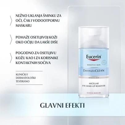 Eucerin DermatoCLEAN Micelarno sredstvo za skidanje šminke oko očiju