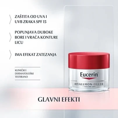 Eucerin Hyaluron-Filler+Volume-Lift Dnevna krema za suvu kožu SPF15