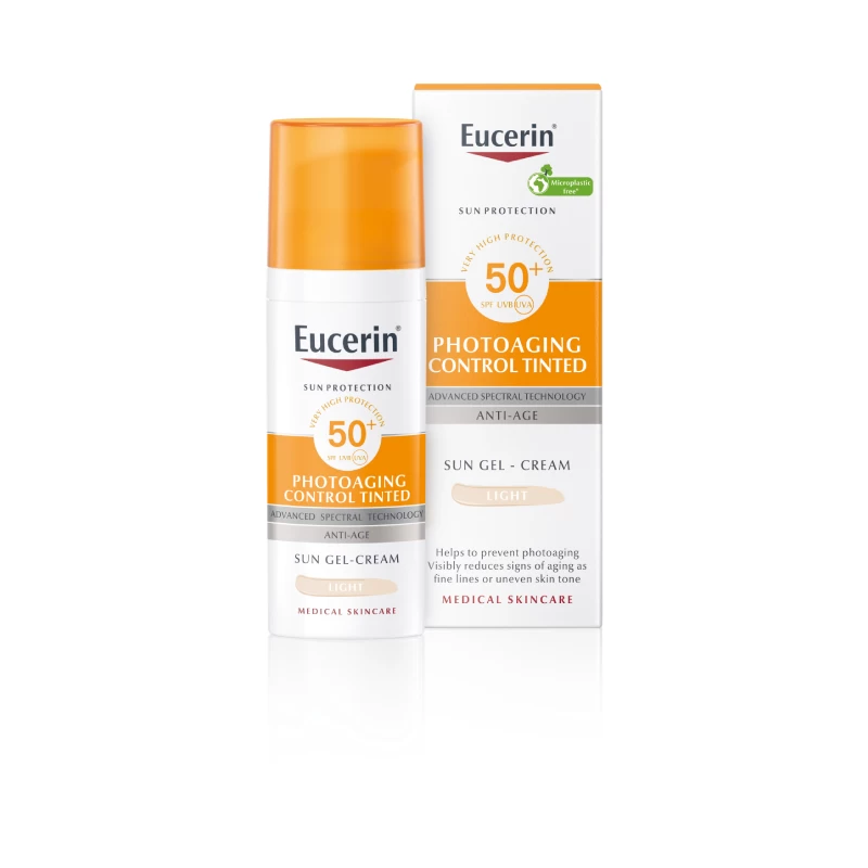 Eucerin Sun Anti-age Tonirani fluid za zaštitu od sunca SPF 50+ Svetli