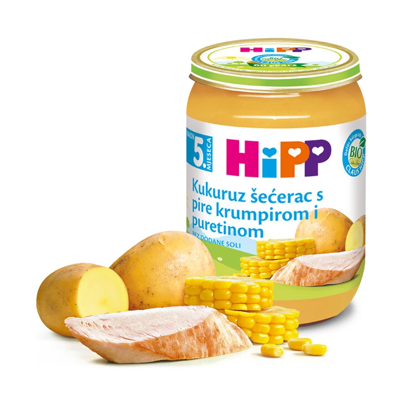 Hipp kaša ćuretina/kukuruz šećerac/krompir 190 g
