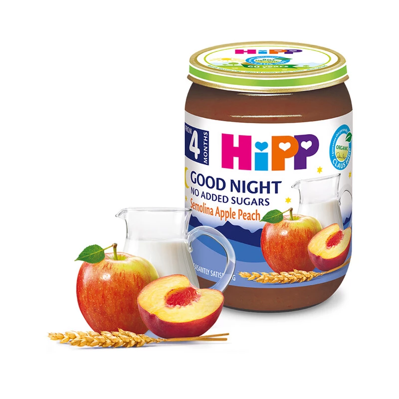 Hipp kaša mlečna l-n griz/jabuka/breskva 190 g