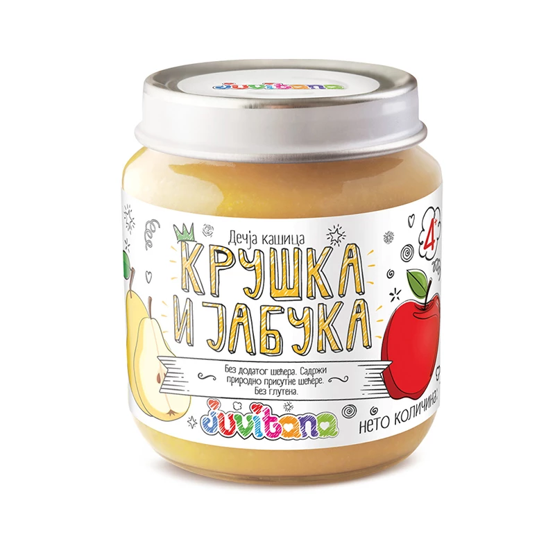 Juvitana kaša jabuka/kruška 128 g