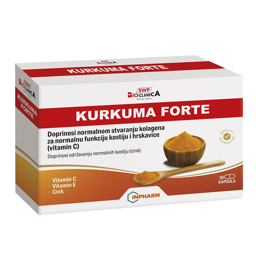 KURKUMA FORTE, za jake kosti i zglobove, 30kapsula