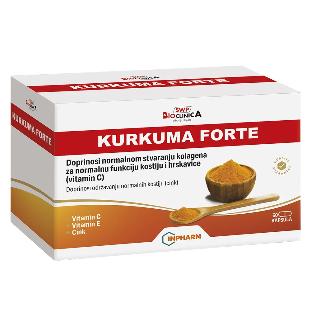 KURKUMA FORTE, za jake kosti i zglobove, 60 kapsula