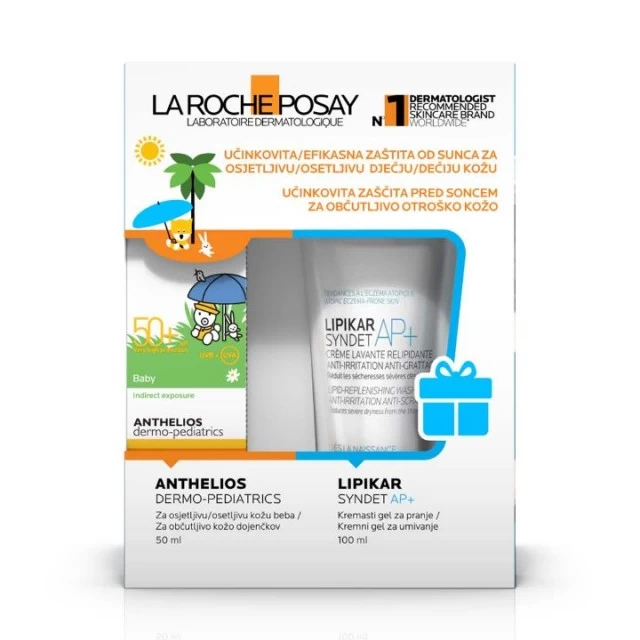 La Roche-Posay Anthelios baby losion SPF50 50ml+Lipikar syndet 100 ml, promo paket