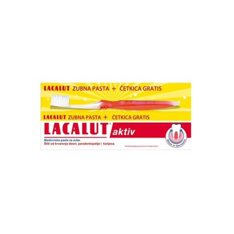 LACALUT PASTA ACTIV 75ML+GRATIS CETKICA ZA ZUBE