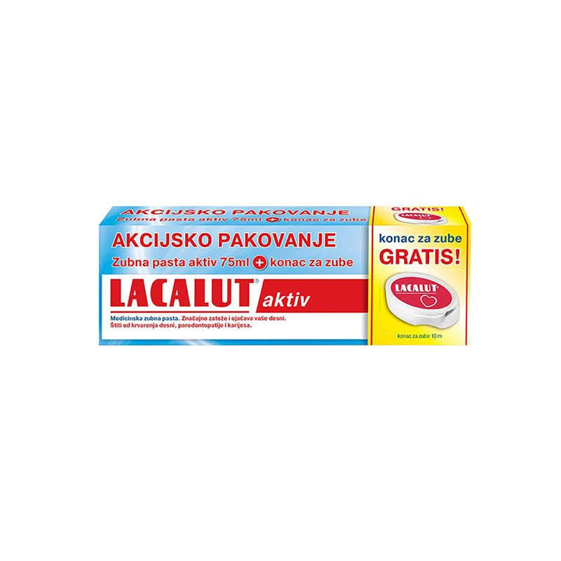 LACALUT PASTA ACTIV 75ML+GRATIS KONAC ZA ZUBE