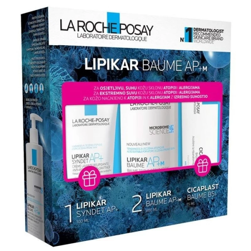 La Roche-Posay Lipikar syndet AP 100ml+Lipikar baume AP+M 400ml+Cicaplast baume B5 15ml 