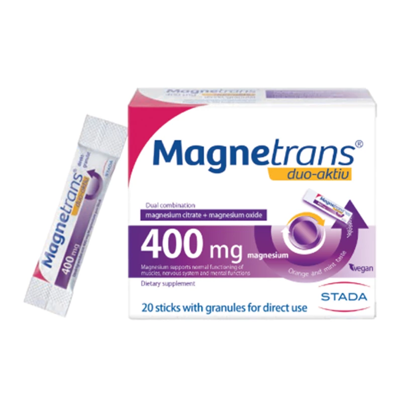 Magnetrans duo-aktiv pulv 20x400mg