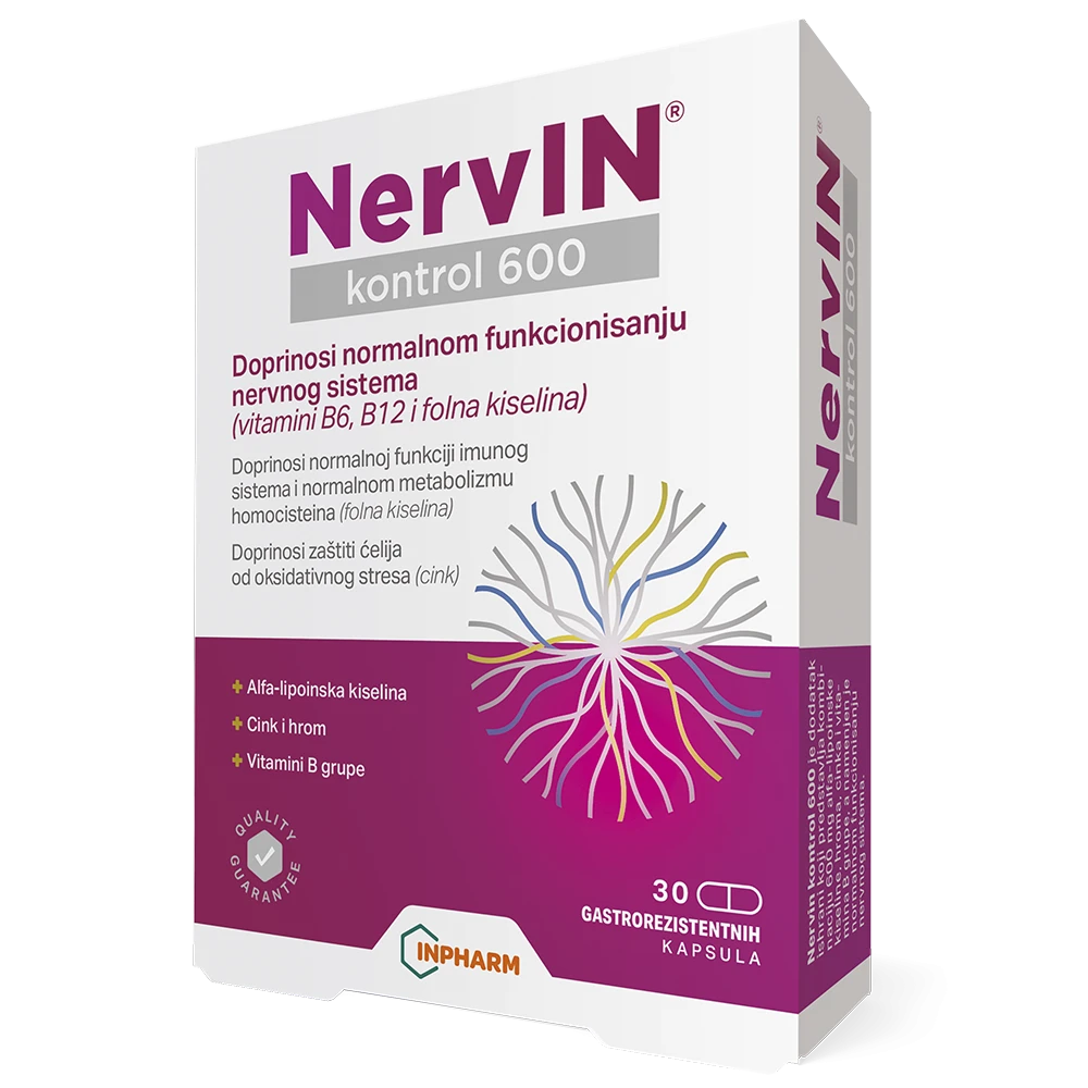 NervIN kontrol 600, za neuropatiju, 30 kapsula