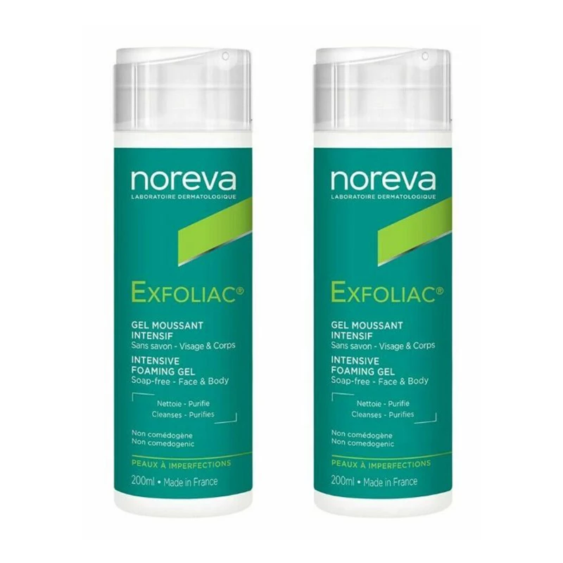 Noreva Exfoliac penasti gel sa AHA kiselinama 200ml promo 1+1