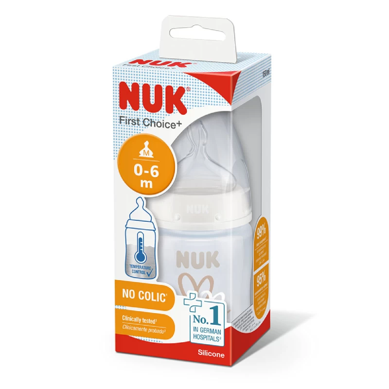 NUK 743889 FLASICA FC PVC CUCLA SILIKON 0-6M 150ML