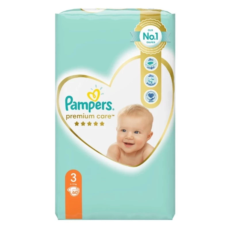 PAMPERS PELENE PREMIUM VP 3 MIDI 60X A1