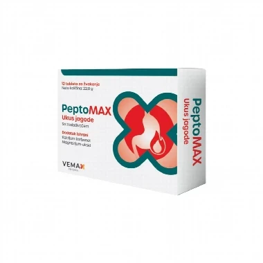 PeptoMax jagoda tabl za zvakanjeza kiselinu 