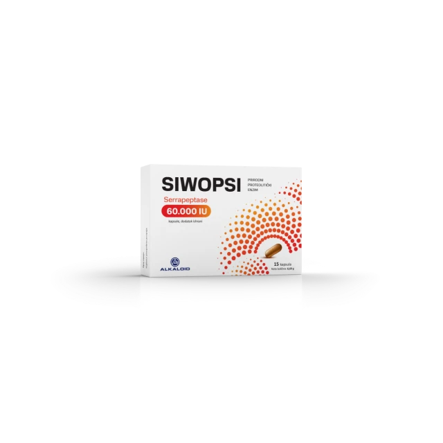 SIWOPSI serrapeptase kapsule 15x60 000ij