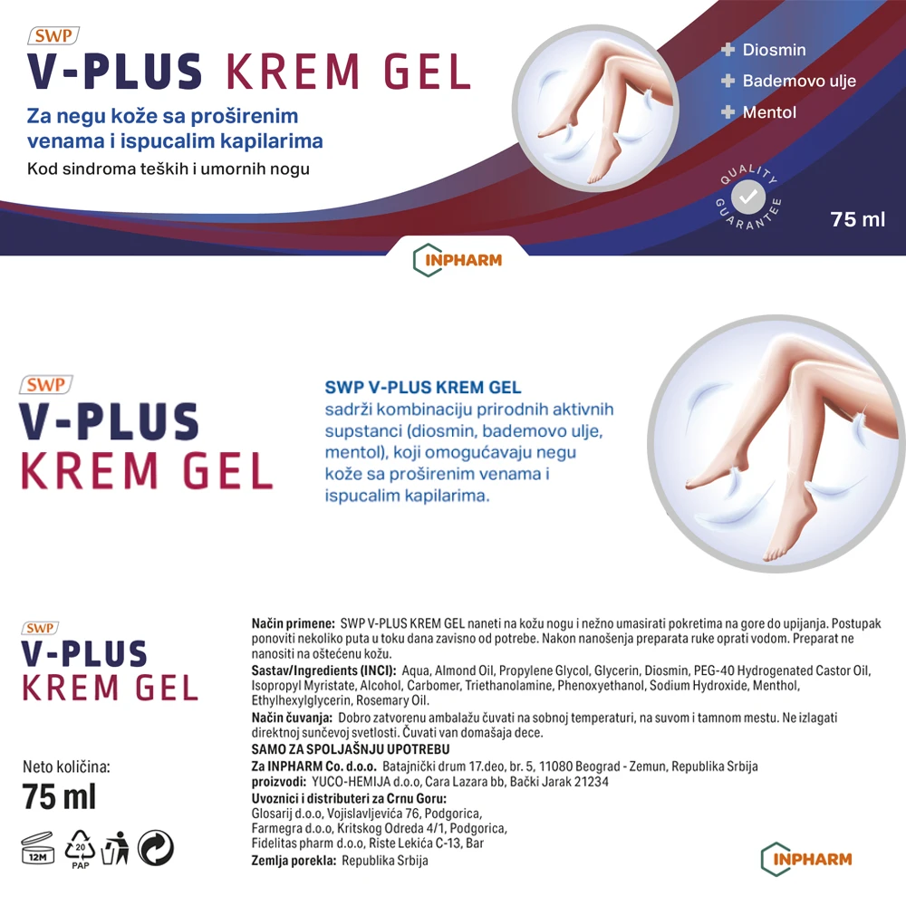 V - PLUS krem gel, kod problema sa cirkulacijom ,75 ML