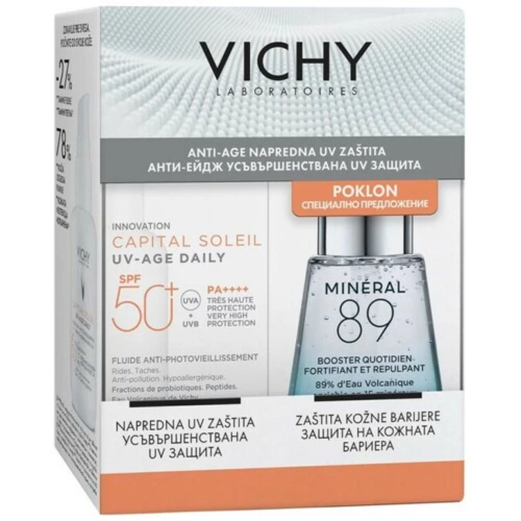 Vichy Capital Soleil UV-age daily fluid SPF 50+ Mineral 89 booster 30 ml