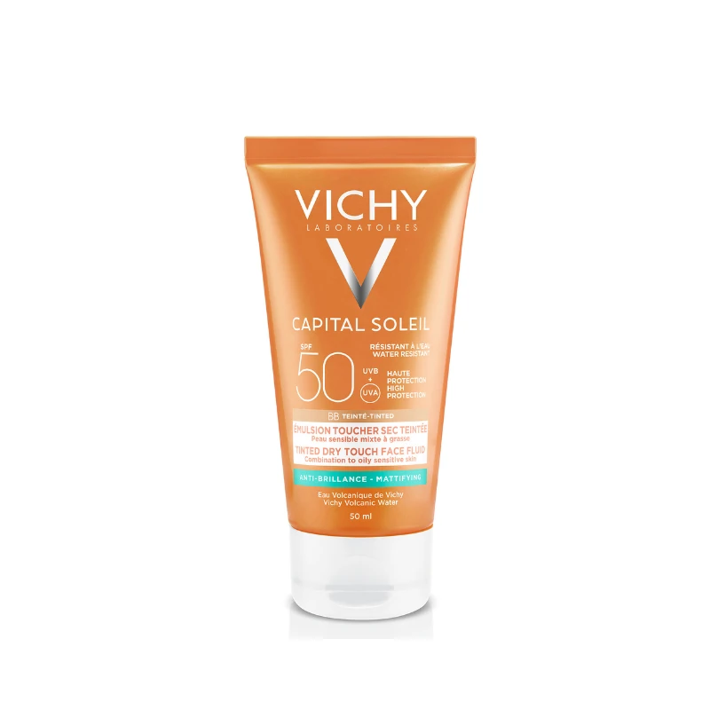 Vichy Captal Soleil Dry Touch BB Tonirani Fluid za lice SPF 50