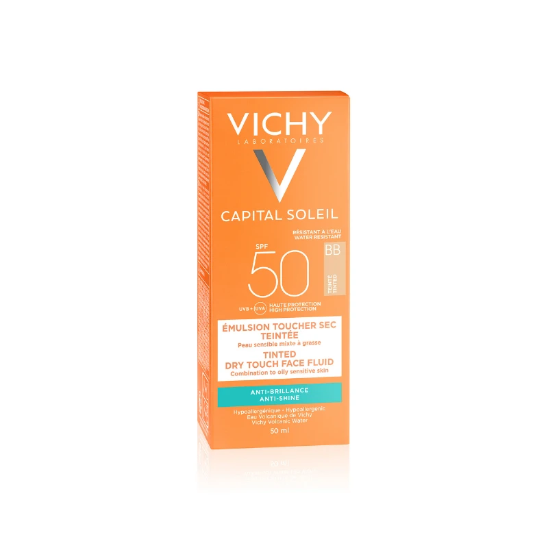 Vichy Captal Soleil Dry Touch BB Tonirani Fluid za lice SPF 50