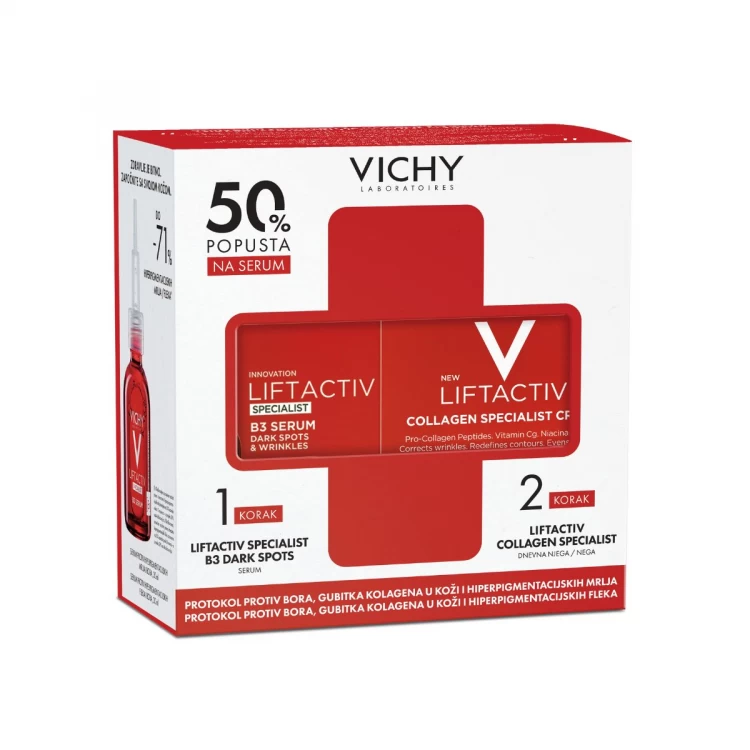 Vichy set Liftactiv Collagen Specialist krema+ Liftactiv Specialist B3 Dark Spotst serum