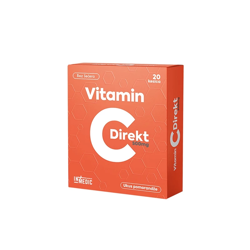 Vitamin c direkt kesice 20x500mg inpharm