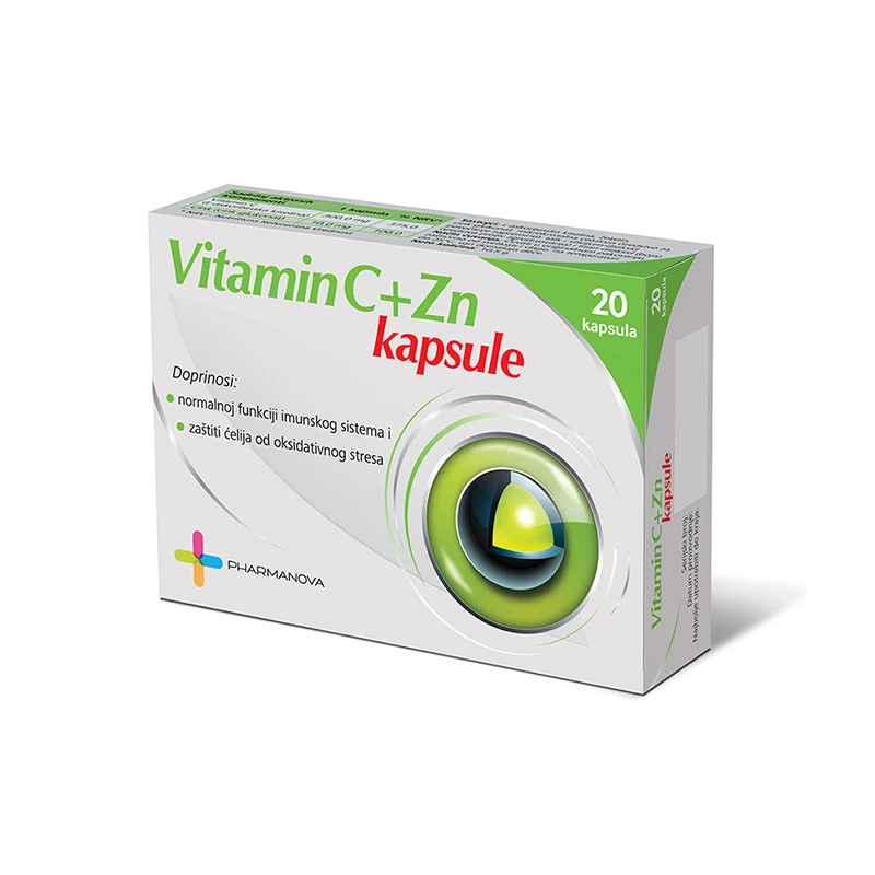 Vitamin c+zn caps 20x(300+10)mg pharmanova