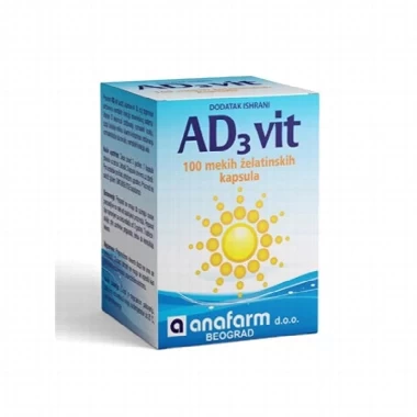 ANAFARM VITAMIN A+D3 CAPS 100X